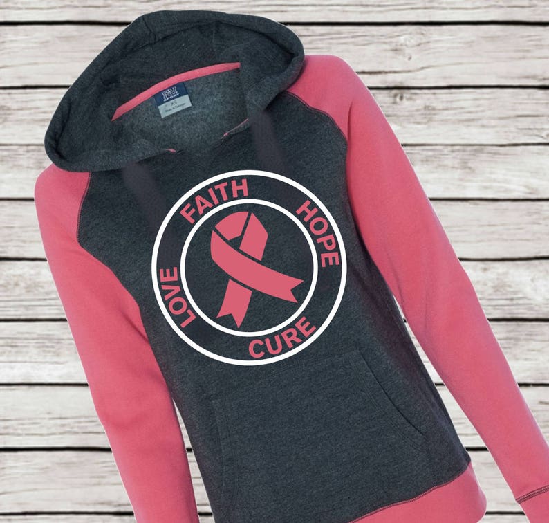 I Can Fight Cancer Survivor Breast Pink Cure Love Hope Awerness Hoodie Pullover