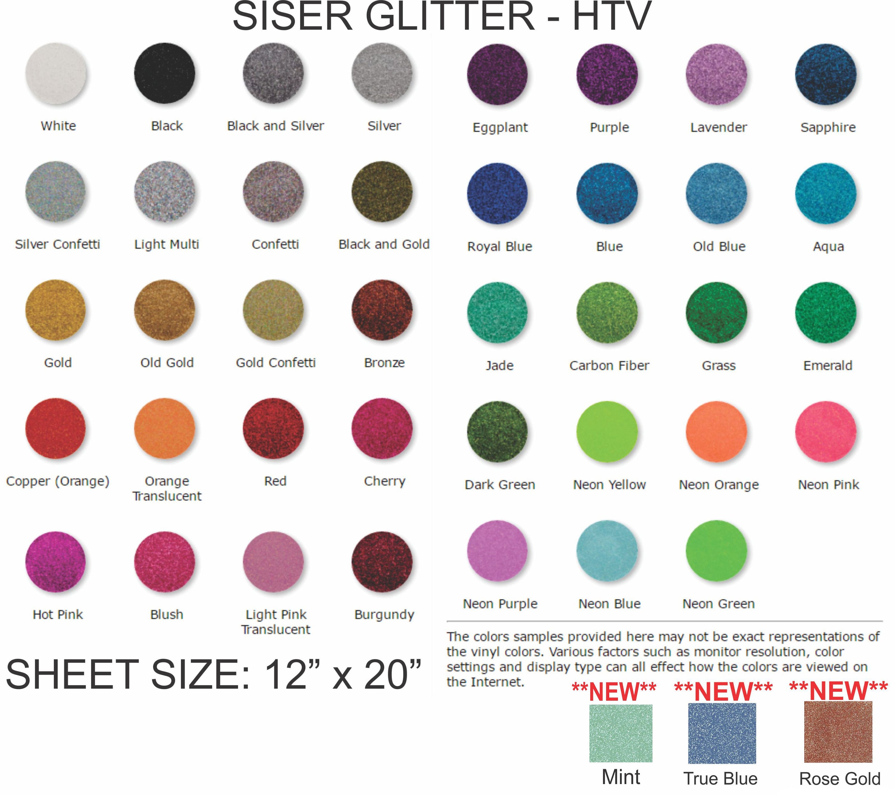 Siser GLITTER Easy Weed Easyweed Heat Transfer Vinyl HTV Iron Etsy