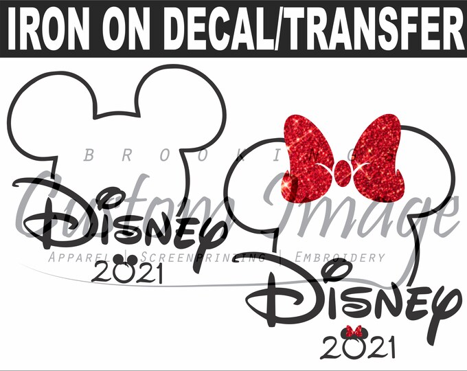 Disney Iron On. Disney Decal. Disney Shirts. 2021 Family. | Etsy