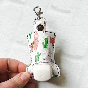 Llama Inhaler Case Keychain, Inhaler Holder Key chain, Inhaler Clip, Asthma Accessories, Asthma Inhaler Keychain, Inhaler Gifts Under 20