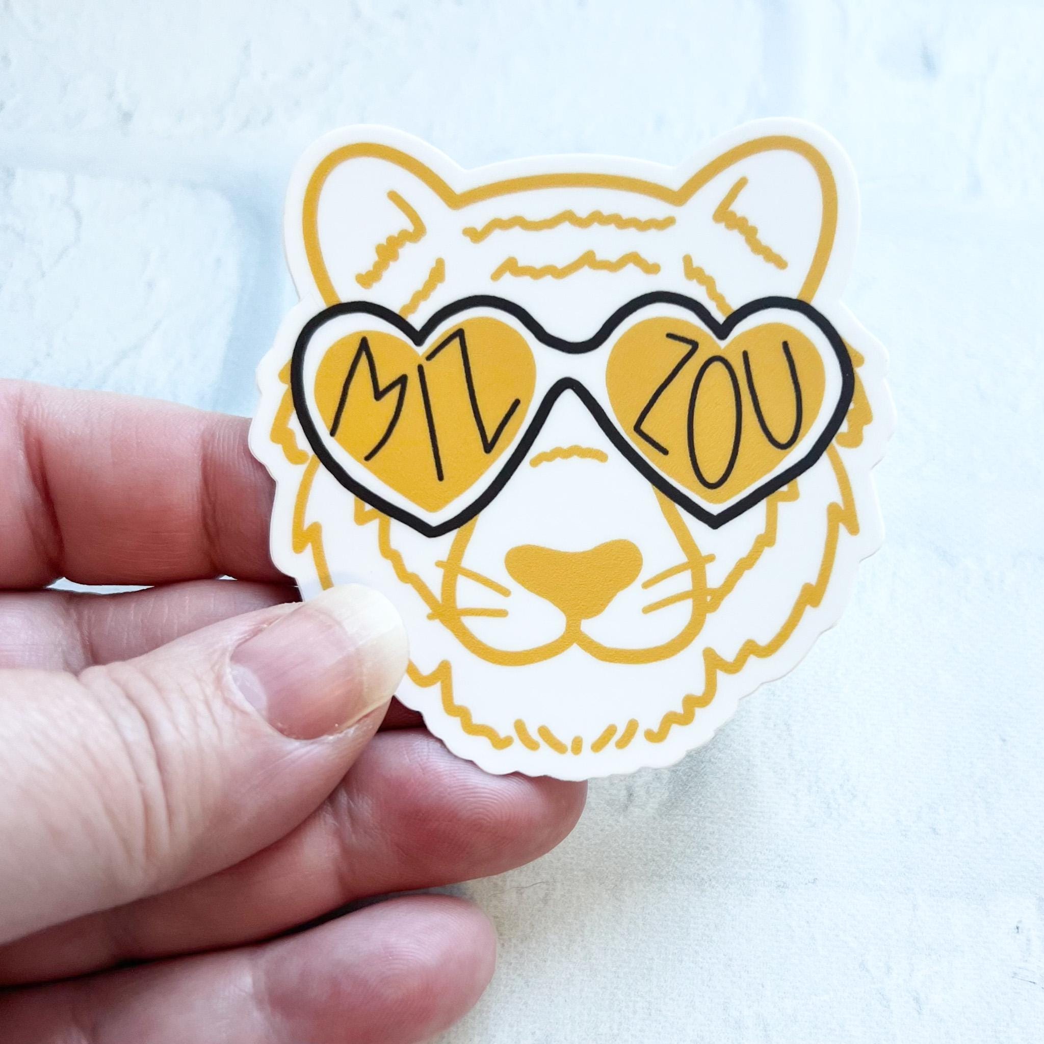 Waterproof Missouri Tiger Stickers, University Stickers, College Stickers, Planner Stickers, College Laptop Stickers, Waterproof Stickers