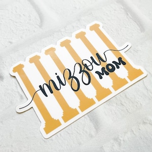 Waterproof Missouri Mom Columns Stickers,University Stickers,College Stickers,Planner Stickers, College Laptop Stickers, Waterproof Stickers