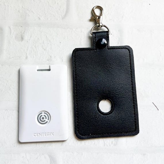 Custom Vegan Leather Centegix Alarm ID Holder, Personalized Badge Custom Vegan Leather Centegix Alarm ID Holder, Personalized Badge