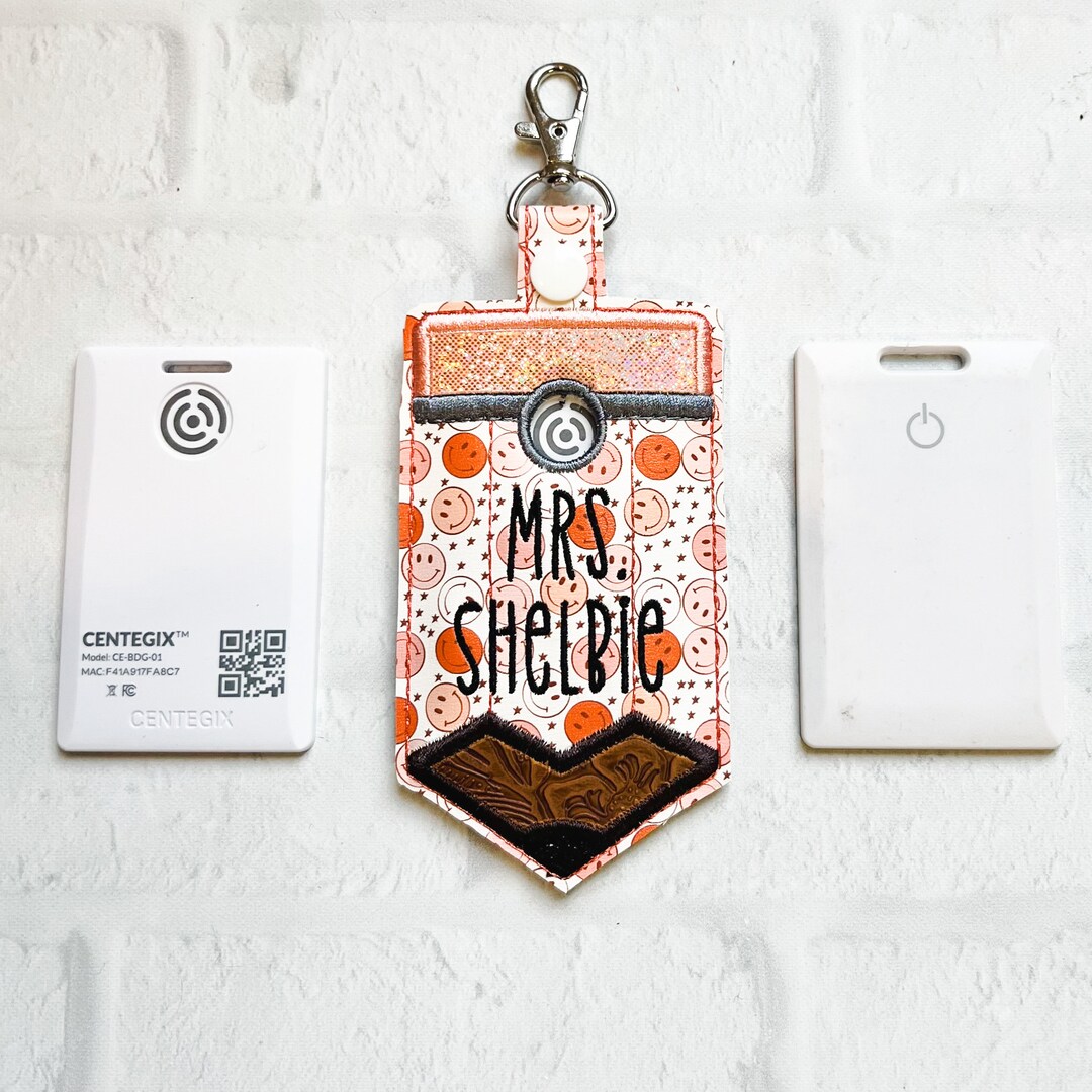 Happy Centegix Pencil ID Holder, Teacher ID Lanyard Clip,alarm