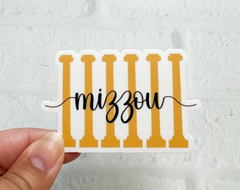 Waterproof Missouri Columns Stickers, University Stickers, College Stickers, Planner Stickers, College Laptop Stickers, Waterproof Stickers