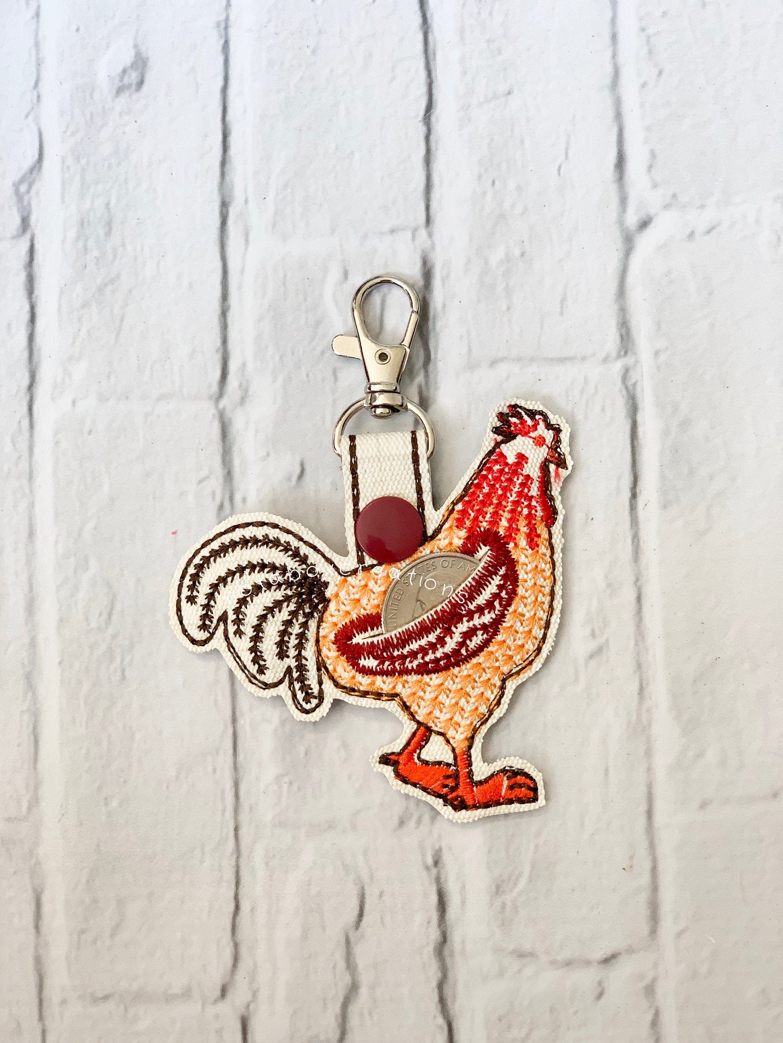 Aldi Chicken Quarter Keeper Keychain Keyfob Aldi Quarter Etsy