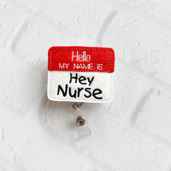 Hello My Name is Badge Reel,id Badge Reel, Hey Nurse Retractable Badge Ree  Giftl,cna Badge Reel,rn Badge Reel, Funny Badge Reel Lanyard Clip -   Canada