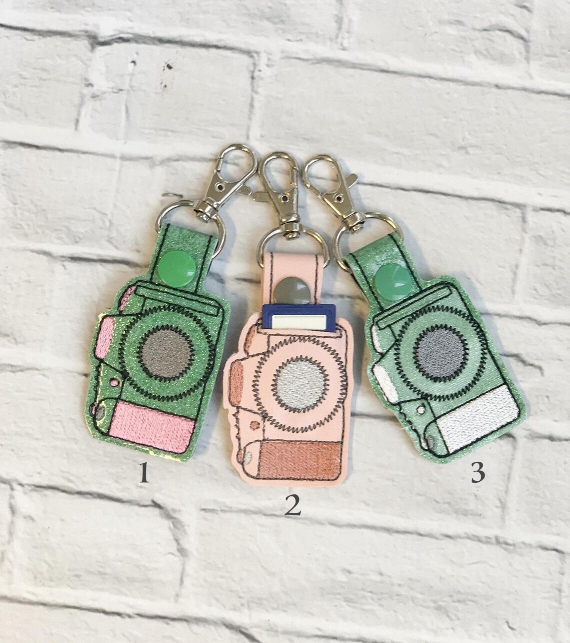Embroidered SD Camera Card Holder Keychain Camera Bag Purse Etsy