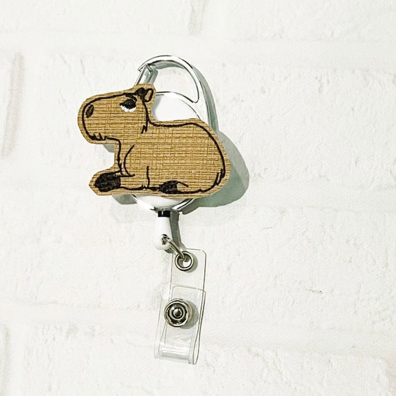 Capybara Badge Reel,Capybara ID Badge Holder,Retractable Badge Reel,Nurse Badge Reel Clip,Teacher Badge Reel,CNA Rn Student Badge Reel