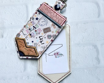 TS Singer Pencil ID Holder, Personalized Bag Tag,Custom ID Badge Holder,Vertical Card Case,Lanyard Accessory, Teacher Gift,Gifts Under 20