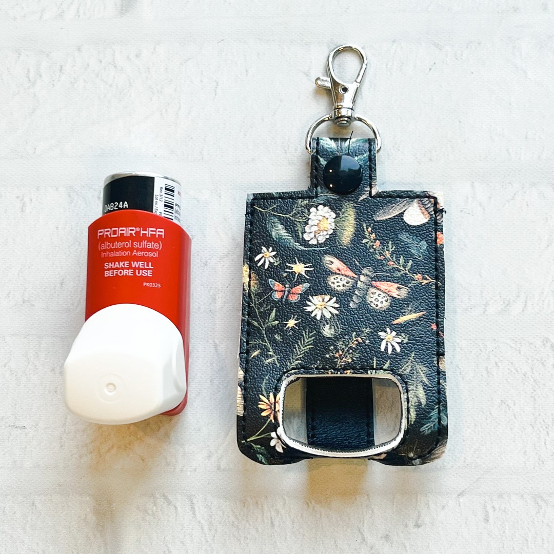 Cottagecore Moths Inhaler Case Keychain,inhaler Holder Keychain,inhaler