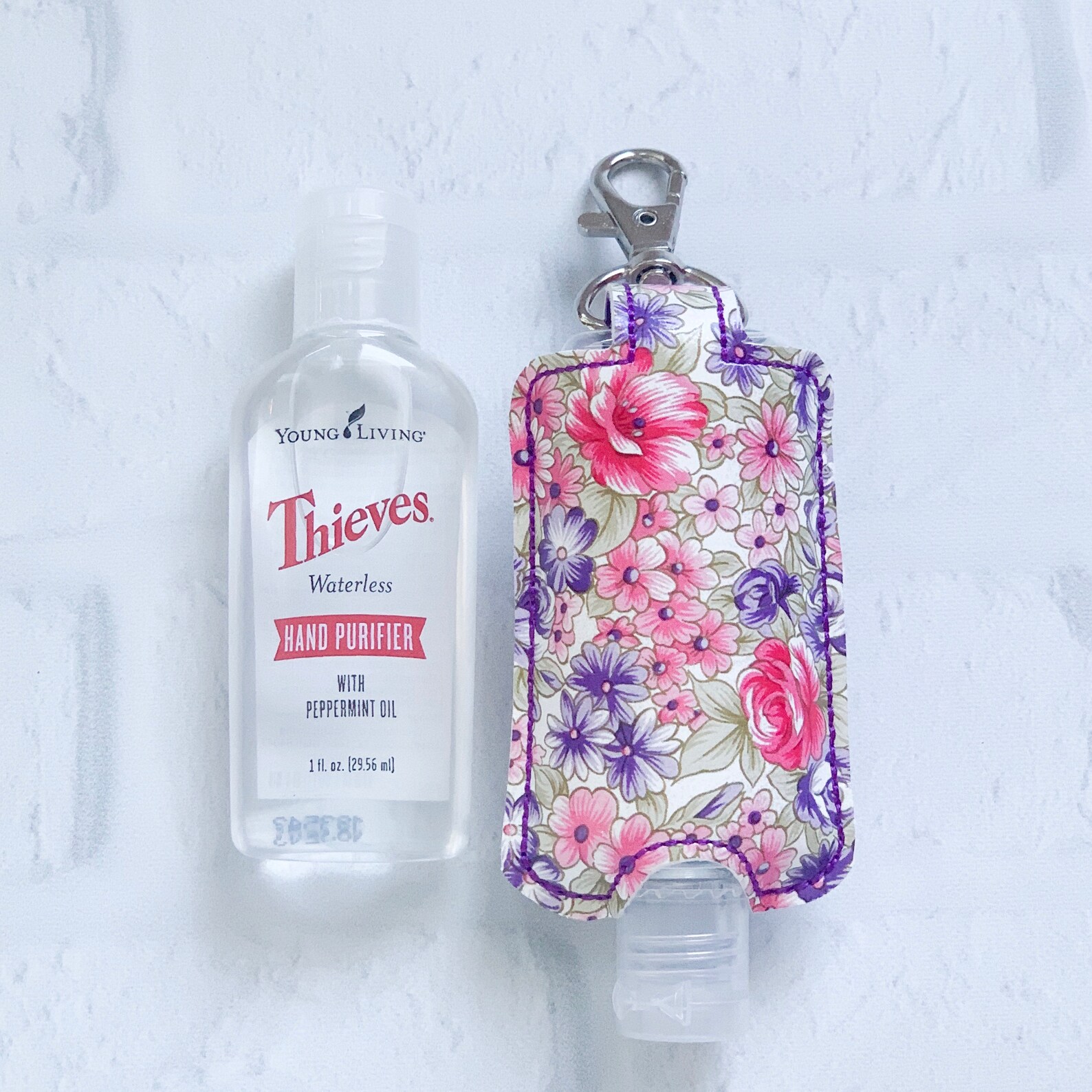 Floral Faux Leather Hand Sanitizer Gift Travel Case Holder Etsy