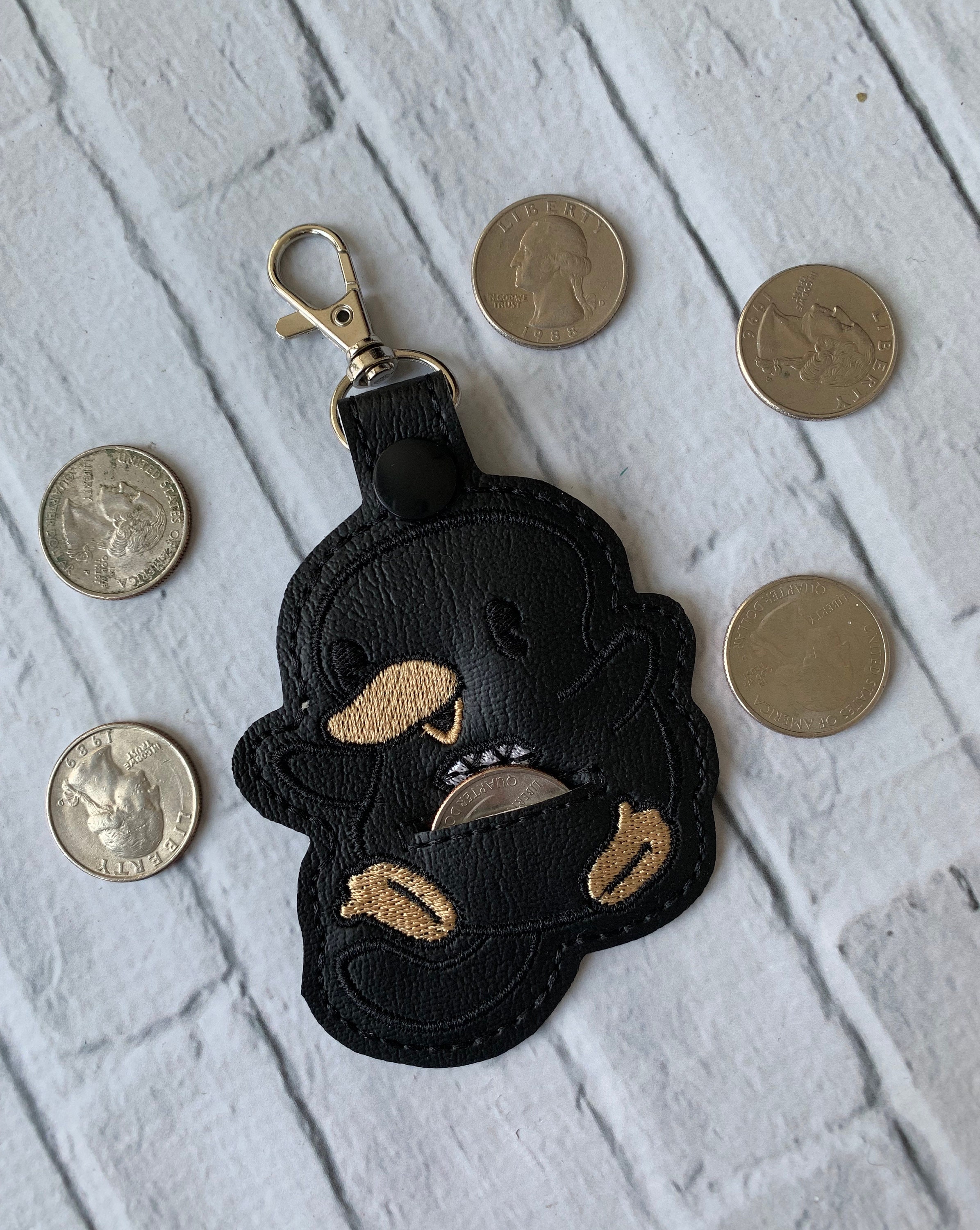 Key Fob Quarter Holder - Etsy Key Fob Quarter Holder - Etsy