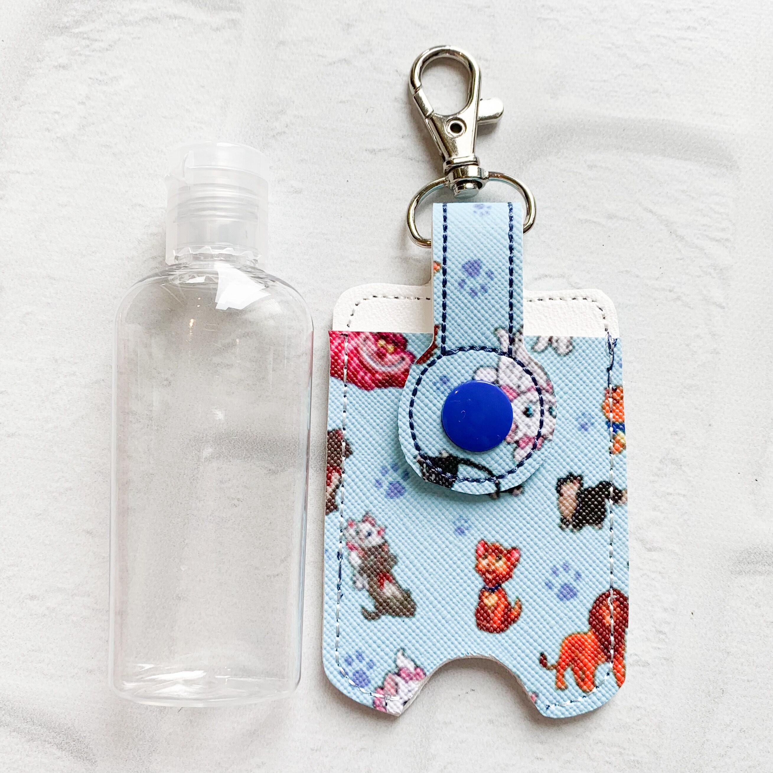 Cat Cats Kittens Print Hand Sanitizer Keychain Case Etsy