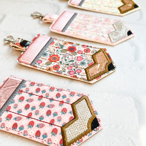 Pencil ID Holder Personalized Bag Tag custom ID Badge Holder vertical ID Card Case lanyard Accessory Teacher Gift Gifts Under 20 Etsy Canada