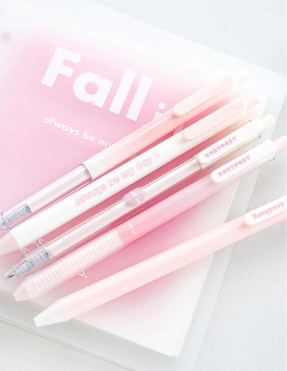 5PC Blush Pink Gel Pens,office Stationary Planner Pens,bullet Journal  Pens,party Gift Favor,gifts for Her Under 10,fine Tip Gel Pens Journal 