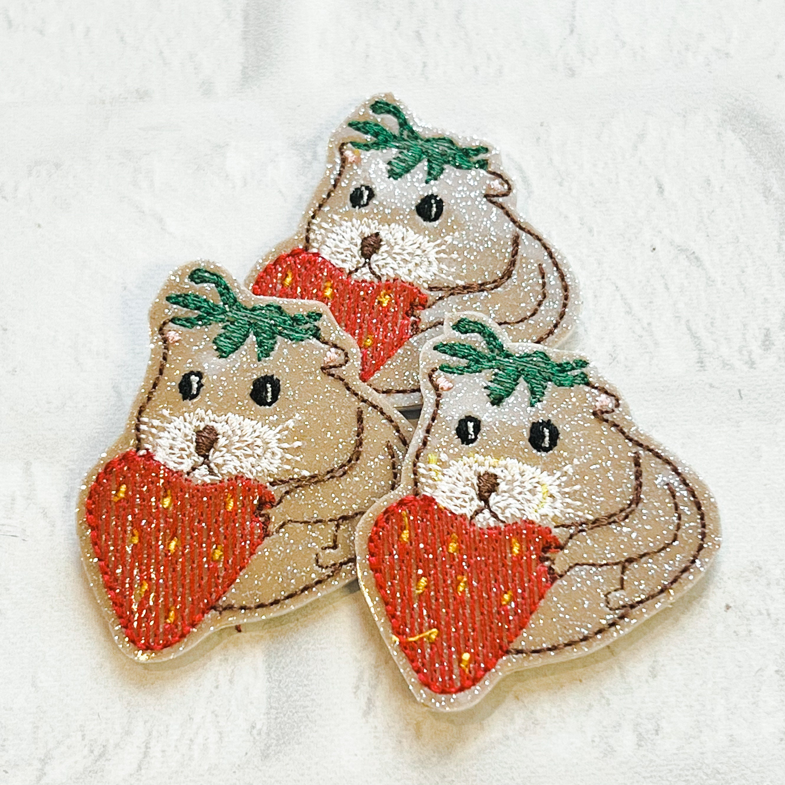 Cottagecore Hamster Strawberry Badge Reel,id Badge Reel