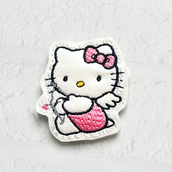 Cupid Kitty Glitter Glow Badge Reel,nurse Teacher Lanyard Badge Reel Clip,cartoon  White Kitty ID Badge Reel Gift Idea,kitty Planner Clip 