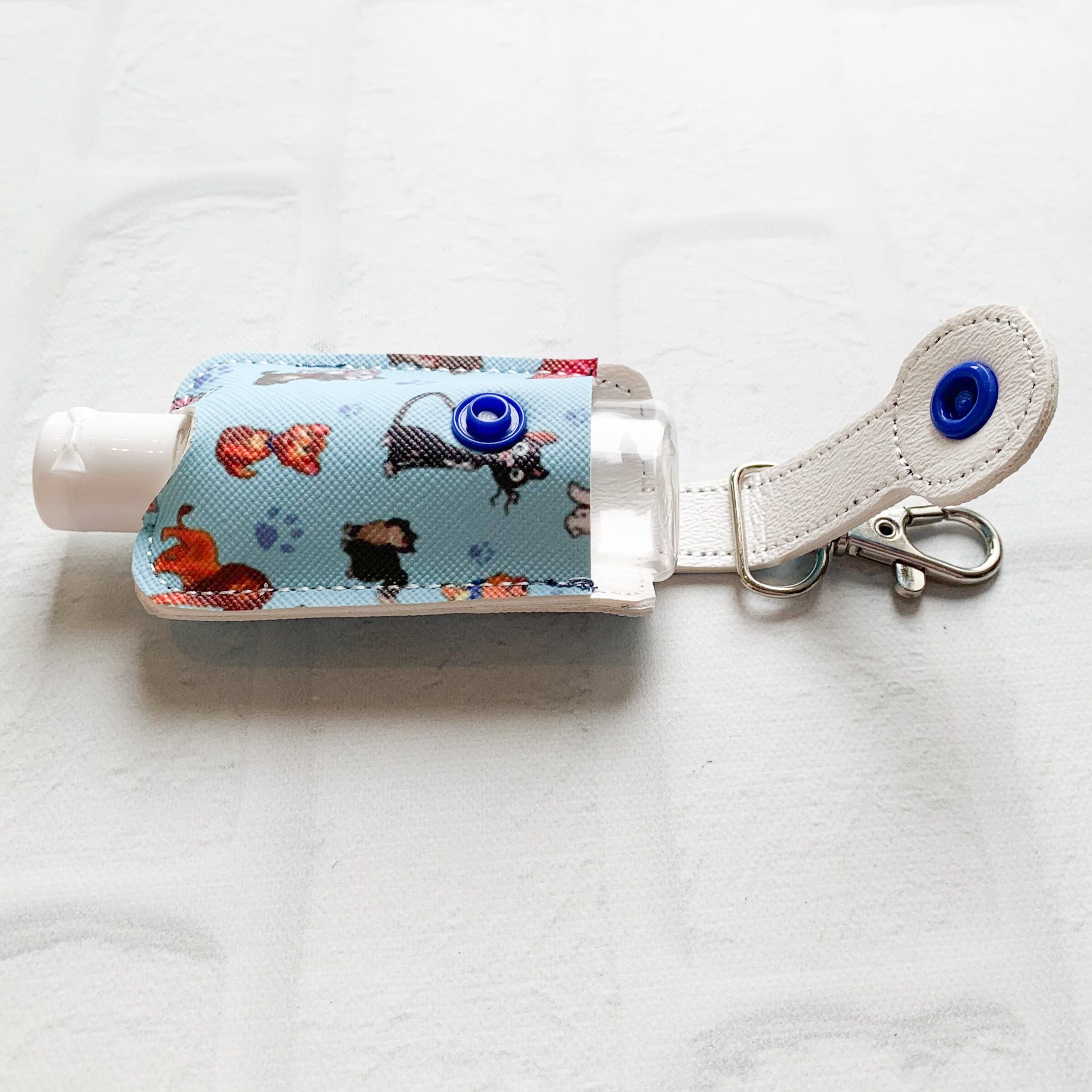 Cat Cats Kittens Print Hand Sanitizer Keychain Case Etsy