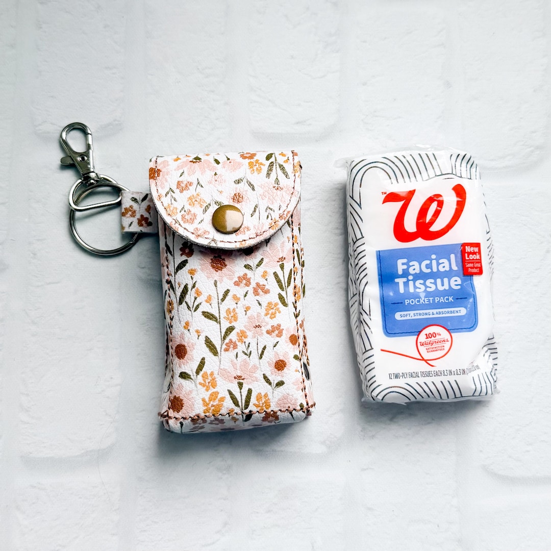 Autumnal Pinks Pocket Tissue Holder,travel Keychain Case for Kleenex ...