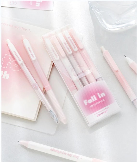 5PC Blush Pink Gel Pens,office Stationary Planner Pens,bullet Journal  Pens,party Gift Favor,gifts for Her Under 10,fine Tip Gel Pens Journal 