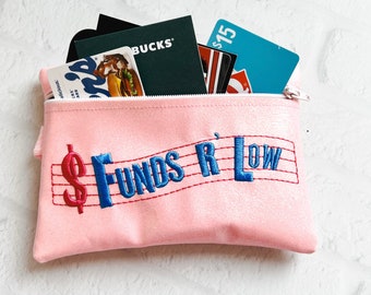 Funds Are Low Glitter Glow In Dark Wristlet, Gifts For Teens, College Care Package Student Gift Idea, 16 18 Birthday Gifts, Gifts Under 30