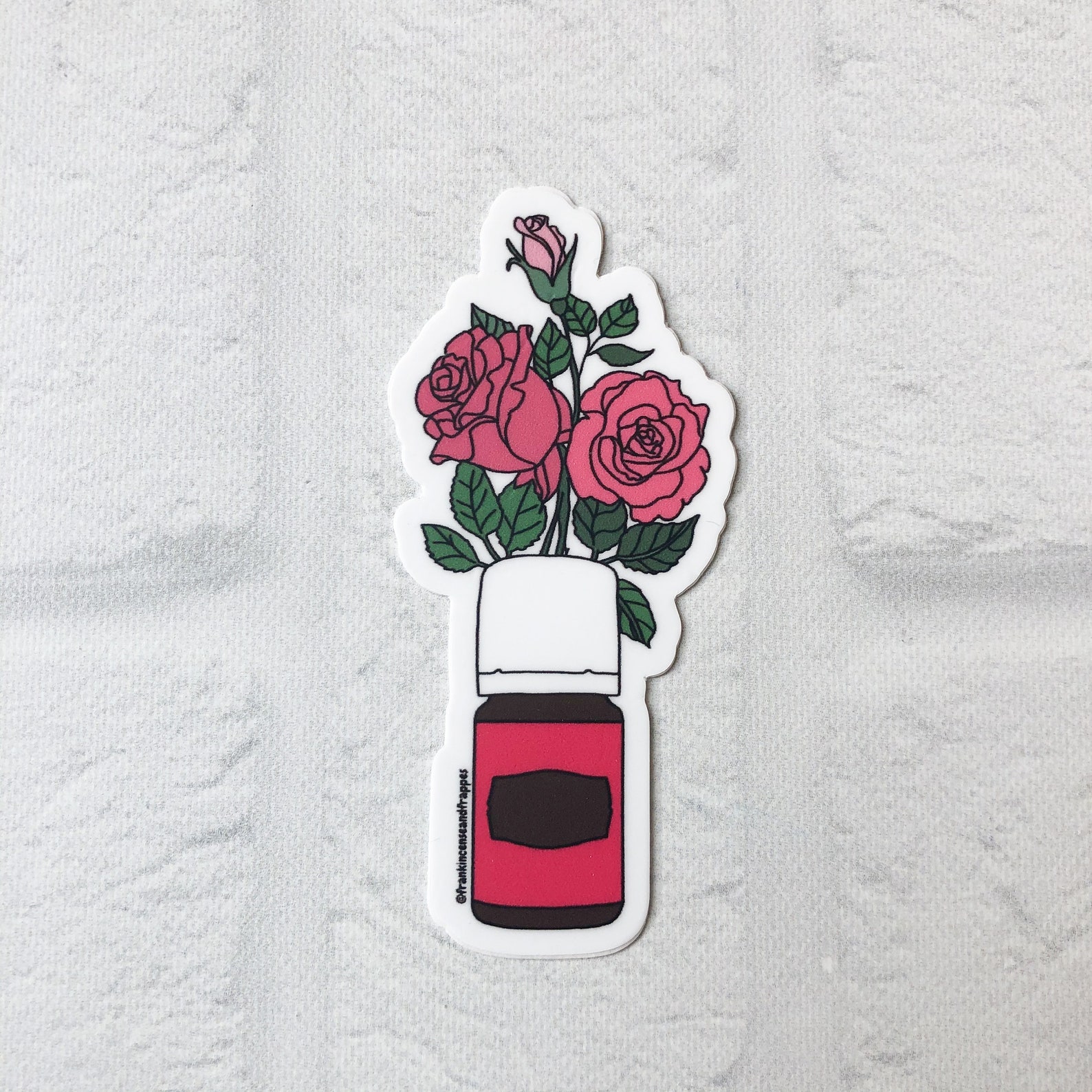 Essential Oil Waterproof Sticker Rose Essential Oil Planner | Etsy