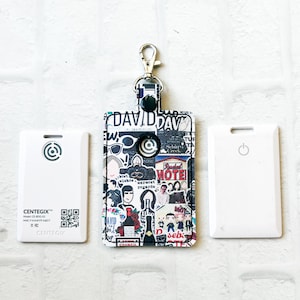 Porte-carte d'identité avec alarme pour série télévisée David, Étiquette de sac d'alarme, Porte-cartes d'identité vertical Centegix, Accessoire pour cordon, Cadeaux pour cordon pour enseignant de moins de 20 ans, Support Centegix