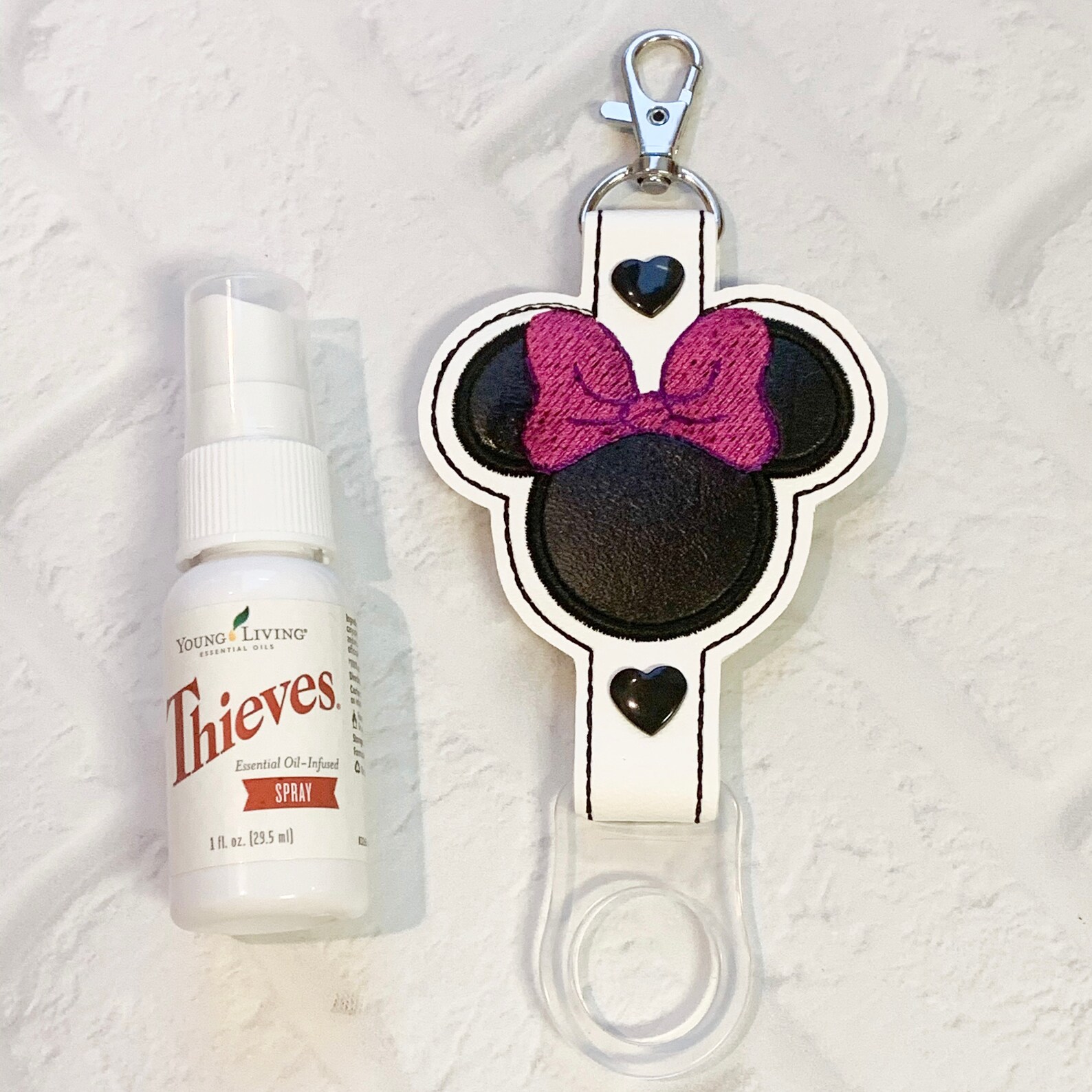 Thieves Sanitizer Spray Water Bottle Keychain Holder Mouse Etsy