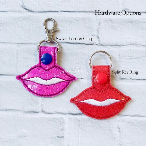 Colourful Heart Snap Clasp Key Ring, Snap Clasp with Swivel Ring, Cherry  Blossom Lanyard Hook, Sakura Lobster Clip