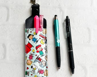 Charlies Friends 2 Pen Holder Keychain, Stylus Holder,Pen Pencil Keychain Case,Teacher Nurse Lanyard Gifts Under 20,Planner Pen Pouch