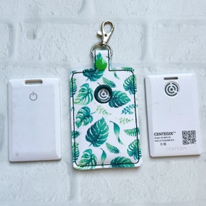 Porte-carte d'identité Monstera Centegix, étiquette de sac avec alarme, porte-cartes d'identité vertical avec alarme, accessoire pour cordon, cadeau pour enseignant, cadeaux de moins de 20 ans, porte-clés d'identité, Centegix