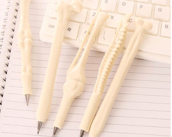 5 PC Ortho Bone Pens, Gifts Under 10,Orthopedic Ballpoint Pen, Doctor Nurse Planner Pen Gift, Chiropractor Pens Gift, Bone Skeleton Pens