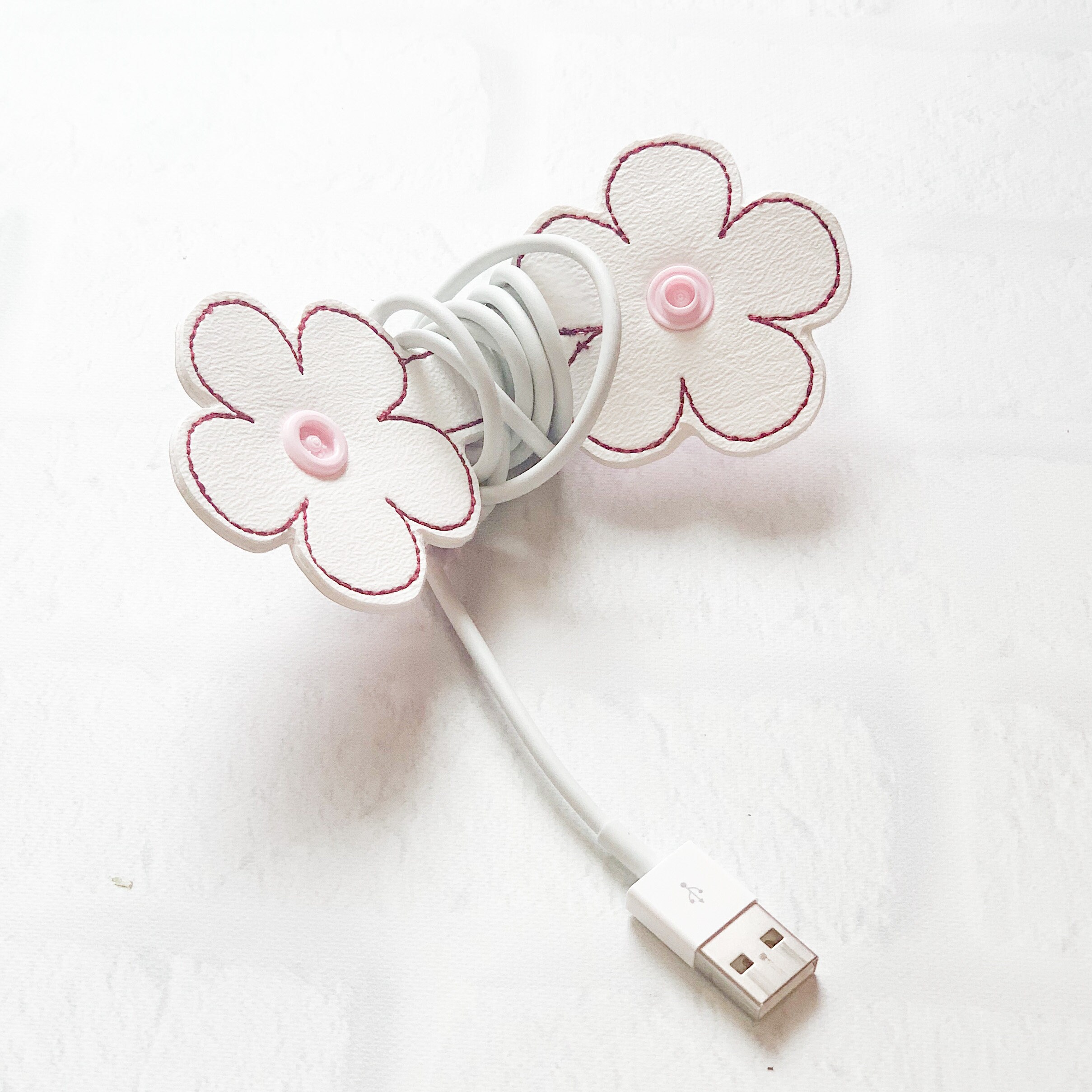 Flower Earbud Cord Cable Wrap Organizer Custom Case Keychain Etsy