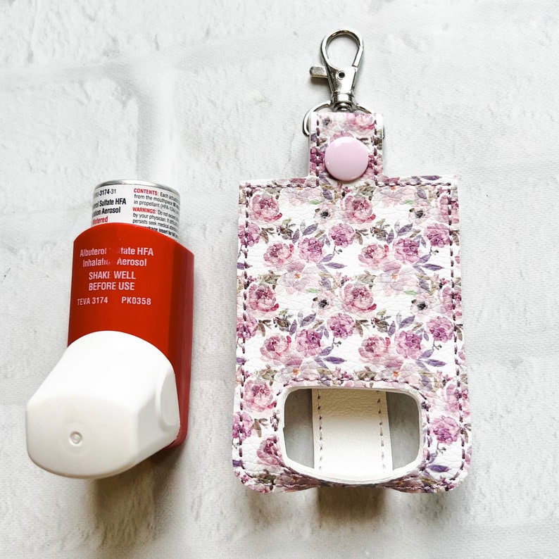 Rose Floral Inhaler Case Keychain Inhaler Keychain Inhaler Etsy