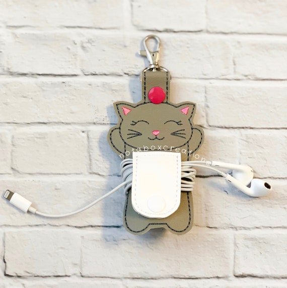 Kitten Cat Earbud Cord Cable Wrap Organizer Custom Case 