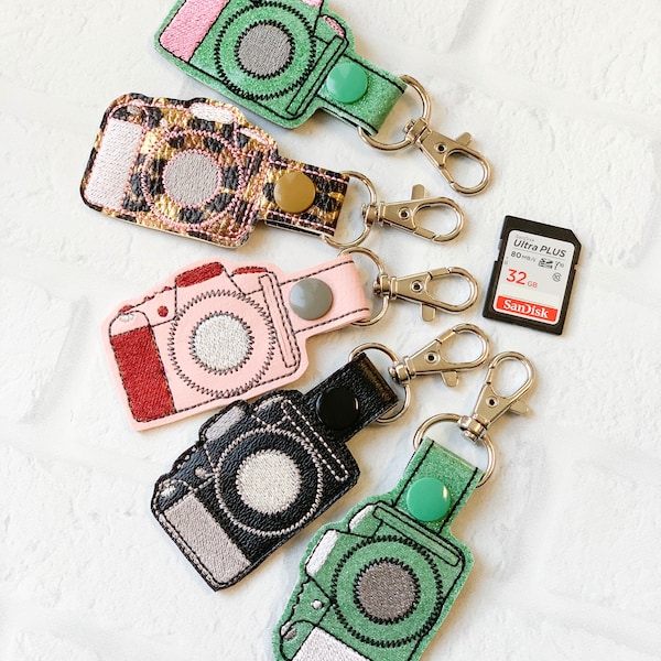 SD Camera Card Holder,Camera SD Card Keychain,Camera Bag Tag,SD Card Camera Case,Photographer Gift Idea,Photographer Keychain,Gifts under 20