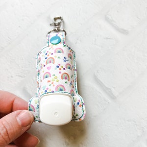 Watercolor Rainbow Inhaler Case Keychain, Inhaler Holder Key chain, Personalized Inhaler Holder Keychain Gift Idea, Asthma Inhaler Keychain