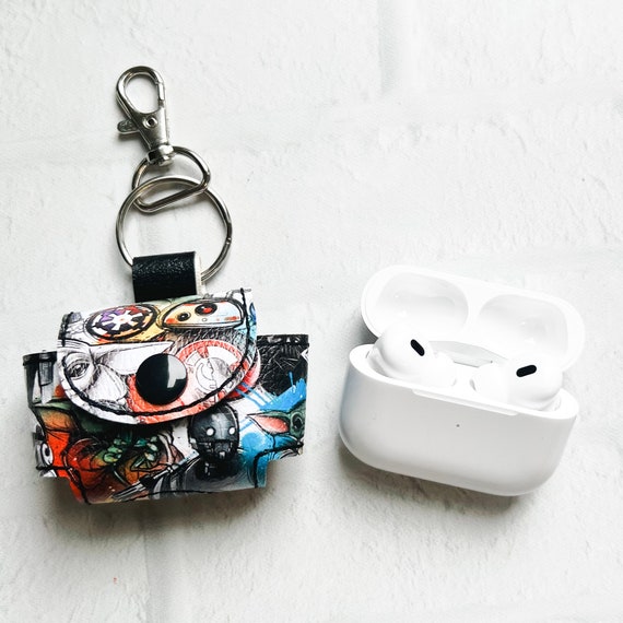 Space Droids Vegan Leather AirPods Pro Sleutelhanger Case Cases