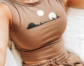 Bright Suns Crop Linne | Tatooine | Star Wars | Disney-tröja