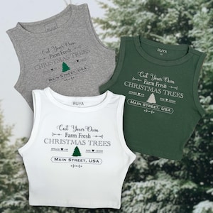 Main Street USA Christmas Trees Crop Tank | Disney Shirt