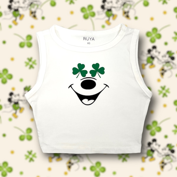 Shamrock Mickey Crop Tank | Disney | St Patrick's Day