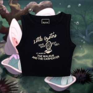 Little Oysters Dive Bar Crop Tank | Alice in Wonderland | Disney Shirt