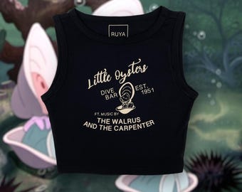 Little Oysters Dive Bar Crop Tank | Alice in Wonderland | Disney Shirt