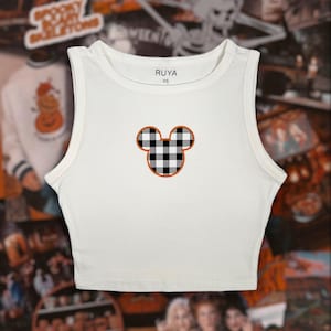 Buffalo Plaid Mickey Crop Tank | Fall | Halloween | Disney Shirt