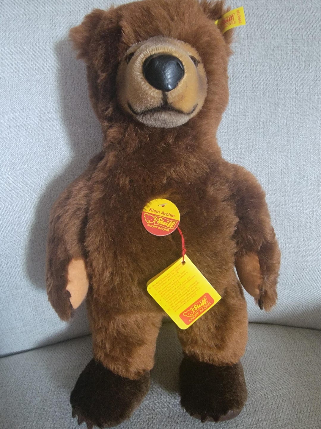 Steiff Archie Klein Bear 15 Inch, 1980's - Etsy
