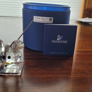 Swarovski Crystal Mouse with Spring Tail with Original Box