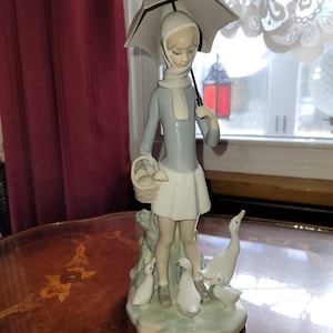 Retired Lladro 1969 #4510 Girl with Umbrella