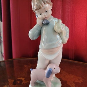 1987 Nao by Lladro Boy on the Phone Figurine
