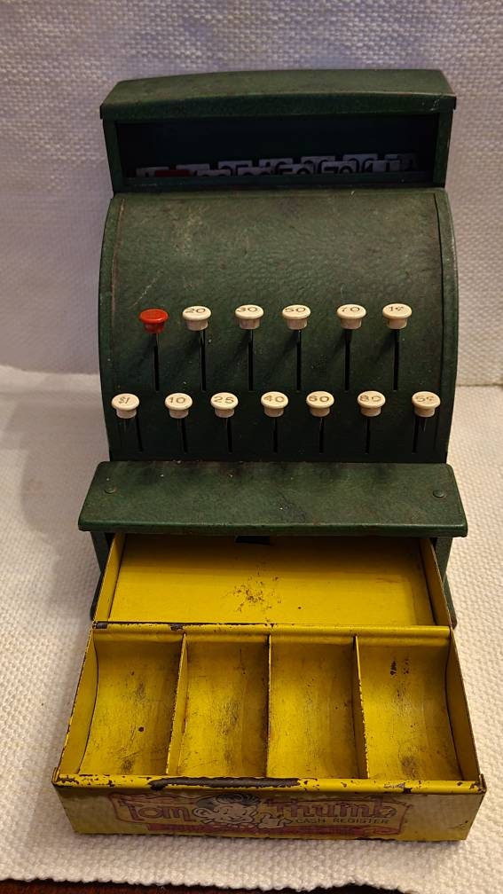 Vintage Tom Thumb Cash Register Tin Toy Etsy